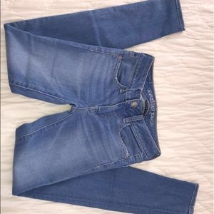 Blue low rise super super stretch jegging